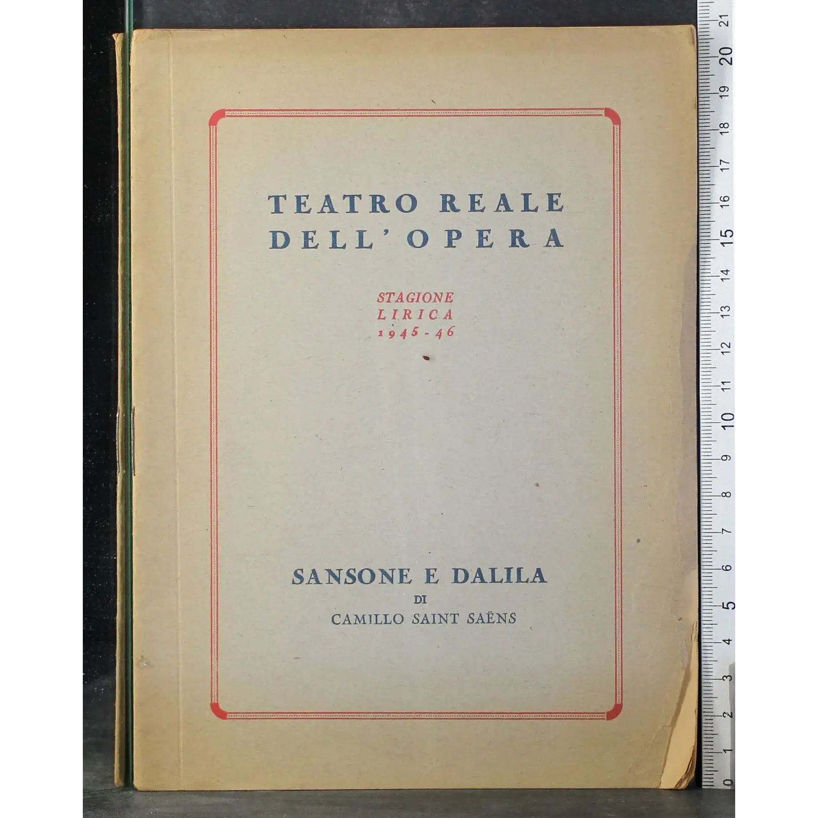 Teatro reale dell'opera. Sansone e Dalila