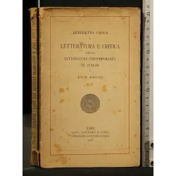 LETTERATURA E CRITICA DELLA LETTERATURA CONTEMPORANEA IN ITALIA