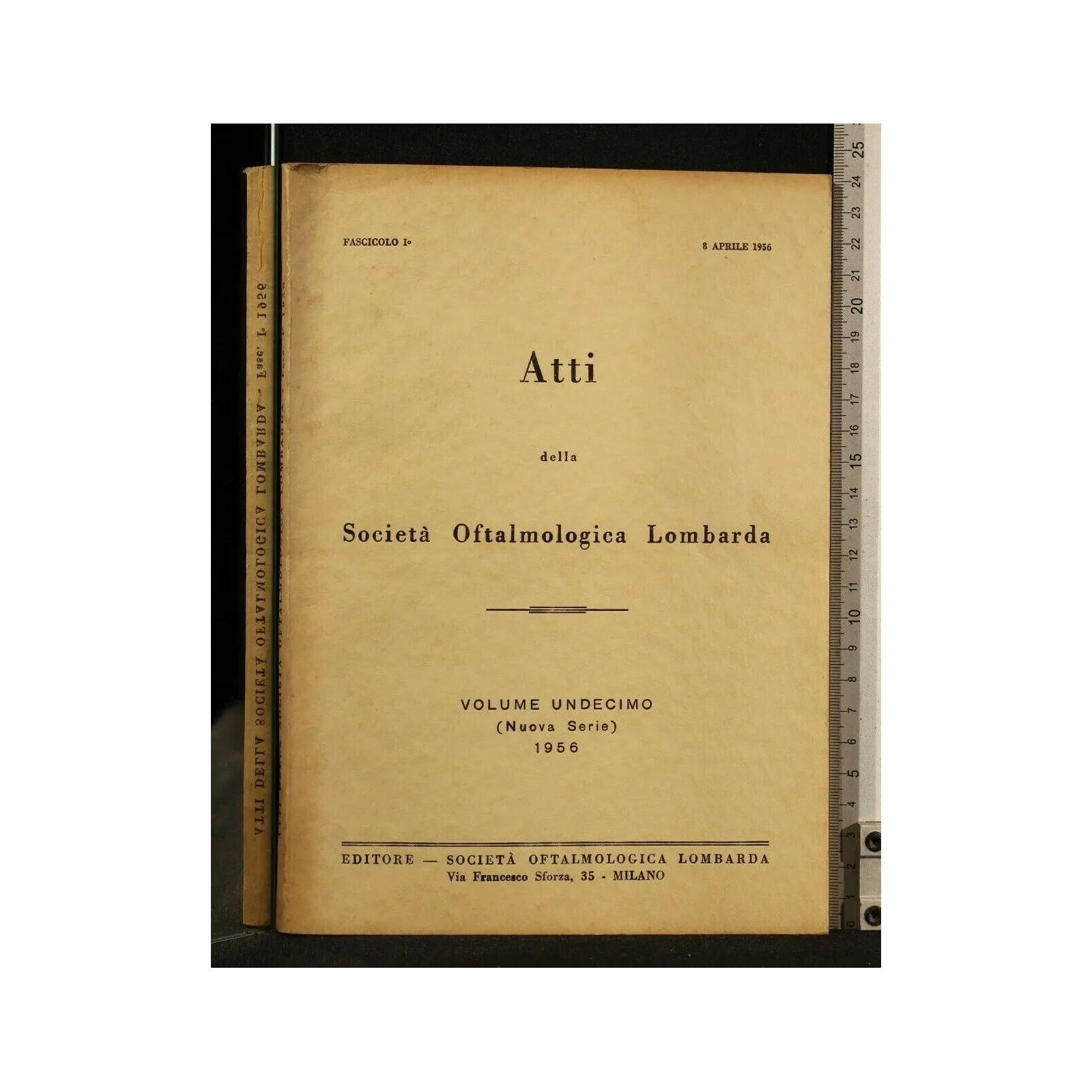 ATTI DELLA SOCIETA' OFTALMOLOGICA LOMBARDA VOLUME 11 (NUOVA