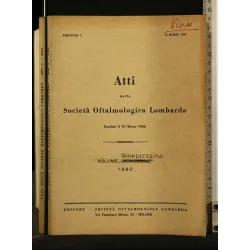 ATTI DELLA SOCIETA' OFTALMOLOGICA LOMBARDA VOL 15 FASC 1 13
