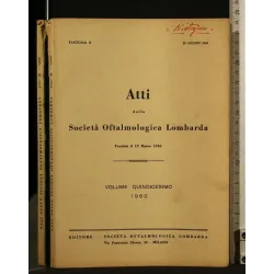 ATTI DELLA SOCIETA' OFTALMOLOGICA LOMBARDA VOL 15 FASC 2 26