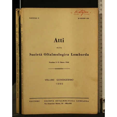 ATTI DELLA SOCIETA' OFTALMOLOGICA LOMBARDA VOL 15 FASC 2 26