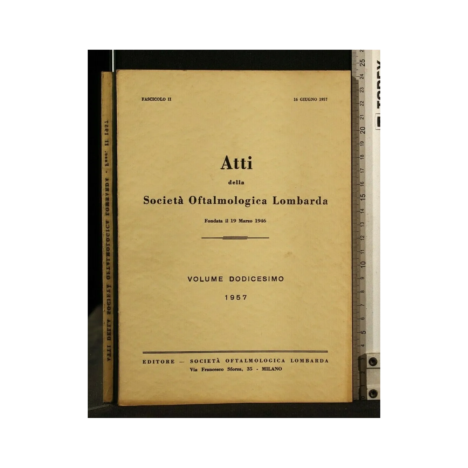 ATTI DELLA SOCIETA' OFTALMOLOGICA LOMBARDA VOL 12 FASC 2 16