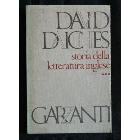 STORIA DELLA LETTERATURA INGLESE VOLUME TERZO