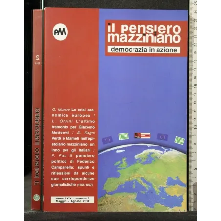 IL PENSIERO MAZZINIANO N. 2 MAGGIO/AGOSTO 2014 _x000D_