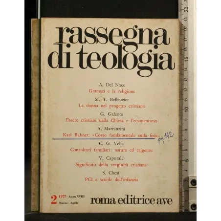 RASSEGNA DI TEOLOGIA N 2, 1977 _x000D_