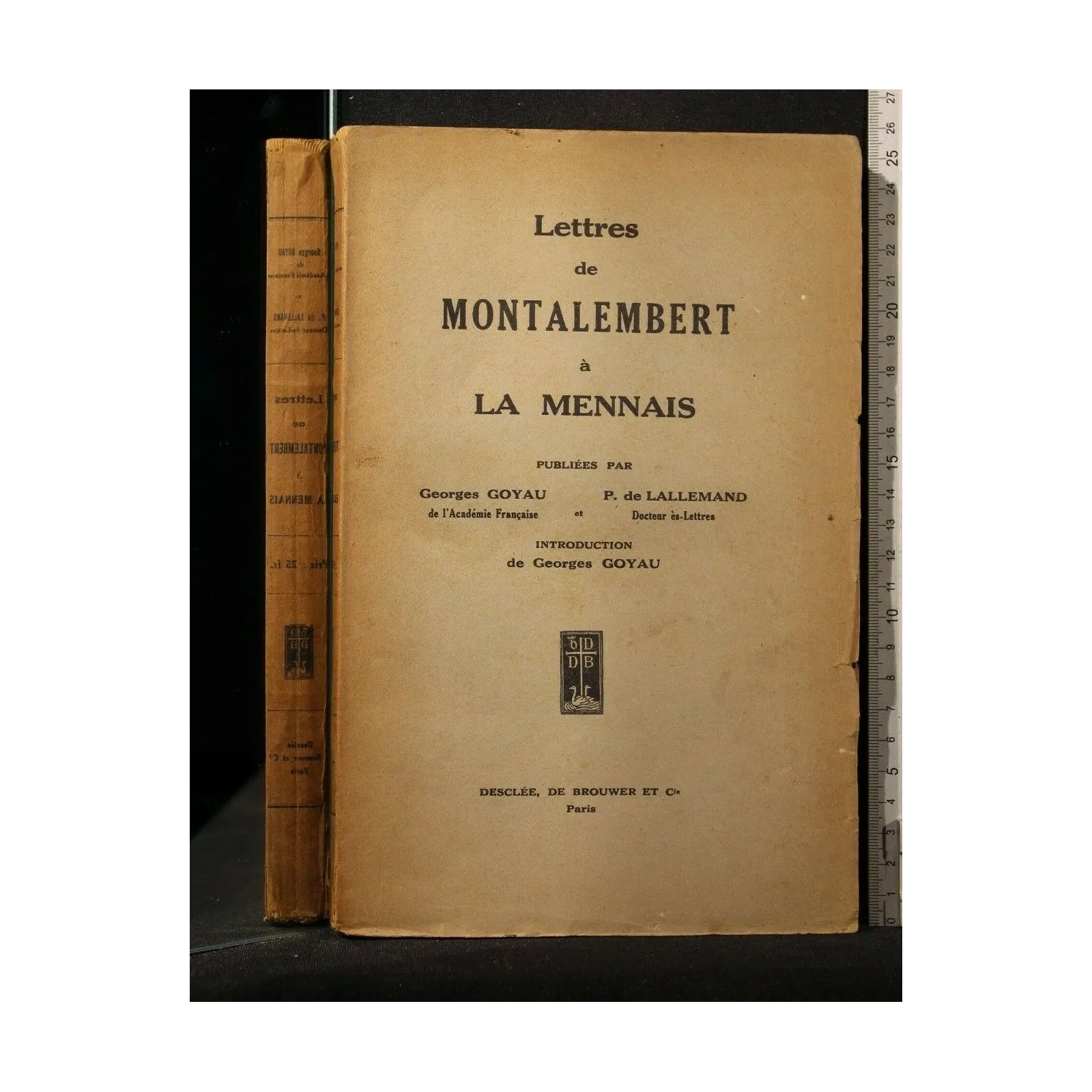 LETTRES DE MONTALEMBERT A LA MENNAIS