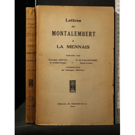 LETTRES DE MONTALEMBERT A LA MENNAIS
