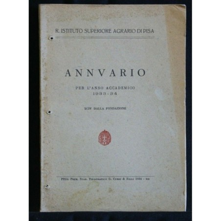 ANNUARIO PER L'ANNO ACCADEMICO 1933-34 R. ISTITUTO SUPERIORE