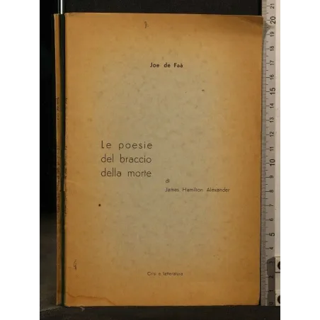 LE POESIE DEL BRACCIO DELLA MORTE