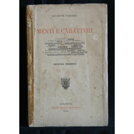 MENTI E CARATTERI SECONDA EDIZIONE