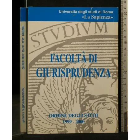 FACOLTA' DI GIURISPRUDENZA ORDINE DEGLI STUDI 1999-2000