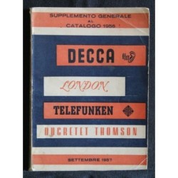 SUPPLEMENTO AL CATALOGO 1956 DECCA LONDON TELEFUNKEN DUCRETET -