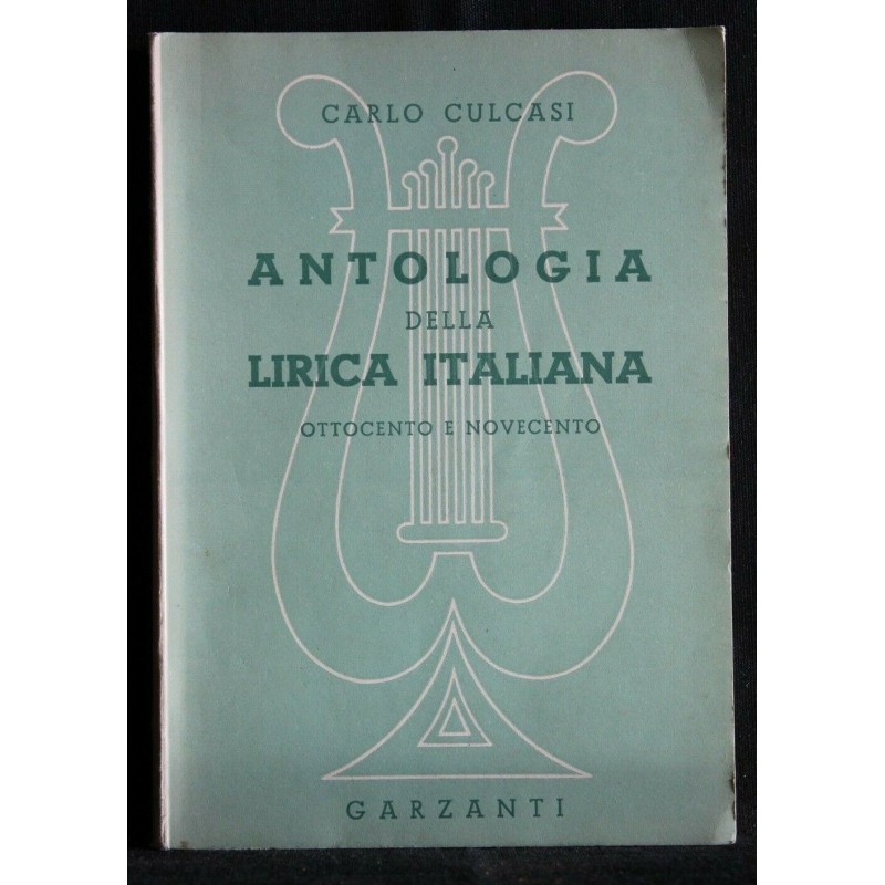 ANTOLOGIA DELLA LIRICA ITALIANA OTTOCENTO E NOVECENTO
