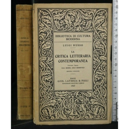 LA CRITICA LETTERARIA CONTEMPORANEA