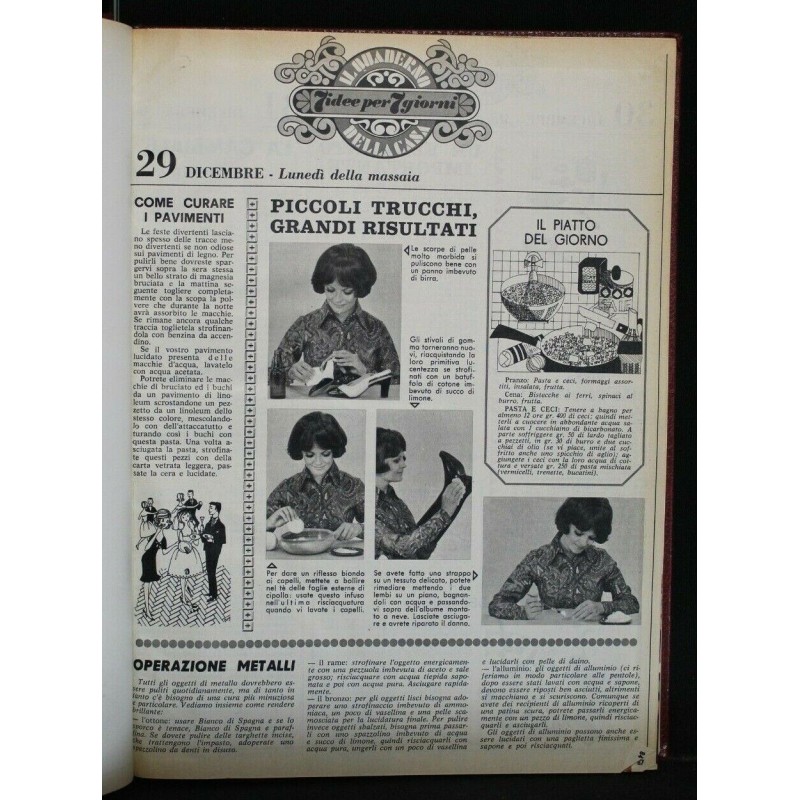 RACCOLTA DELLA RIVISTA 7 IDEE PER 7 GIORNI 1970-1971 _x000D_
