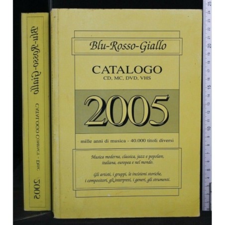 BLU-ROSSO-GIALLO CATALOGO CD, MC, DVD, VHS