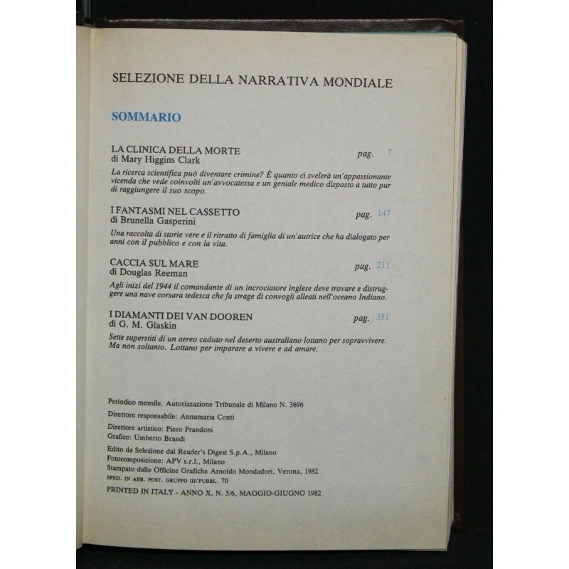 SELEZIONE DELLA NARRATIVA MONDIALE LA CLINICA DELLA MORTE I