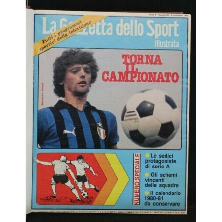 RACCOLTA DELLA RIVISTA LA GAZZETTA DELLO SPORT. SETTEMBRE/DICEMBRE 1980 _x000D_