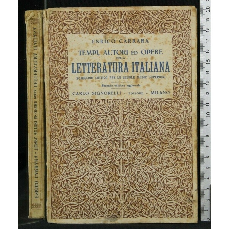 TEMPI, AUTORI ED OPERE DELLA LETTERATURA ITALIANA
