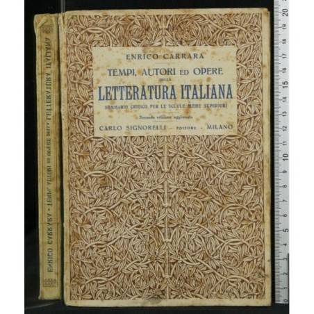 TEMPI, AUTORI ED OPERE DELLA LETTERATURA ITALIANA