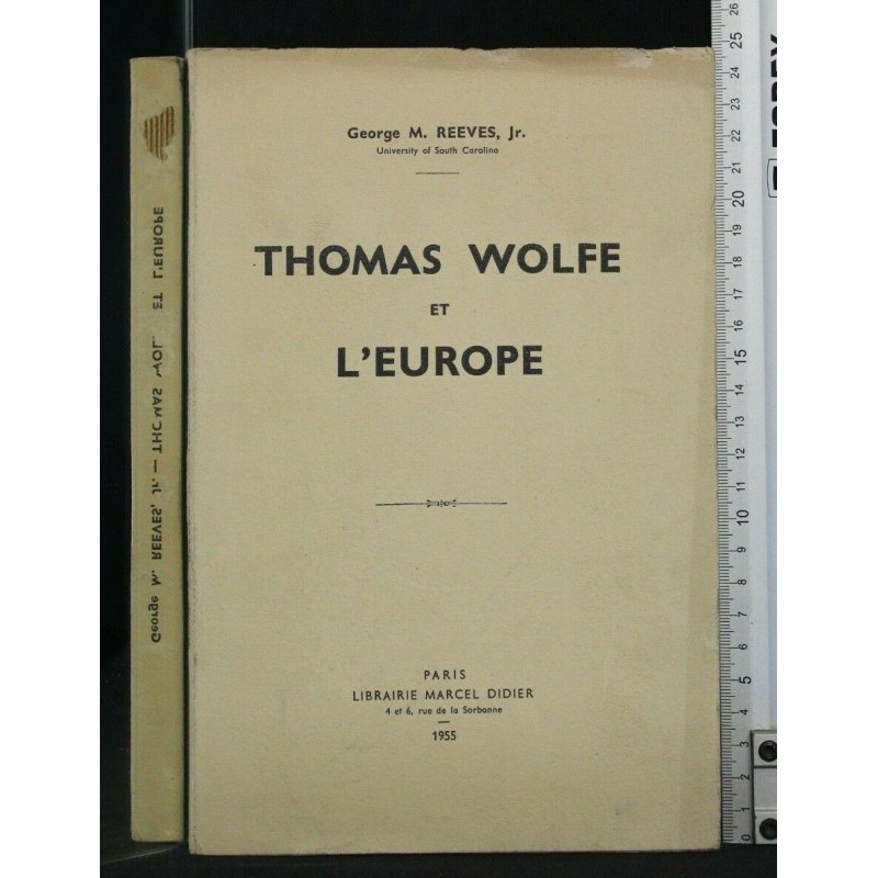 THOMAS WOLFE ET L'EUROPE