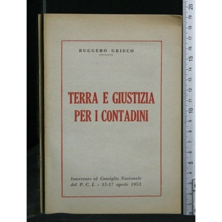 TERRA E GIUSTIZIA PER I CONTADINI INTERVENTO AL CONSIGLIO