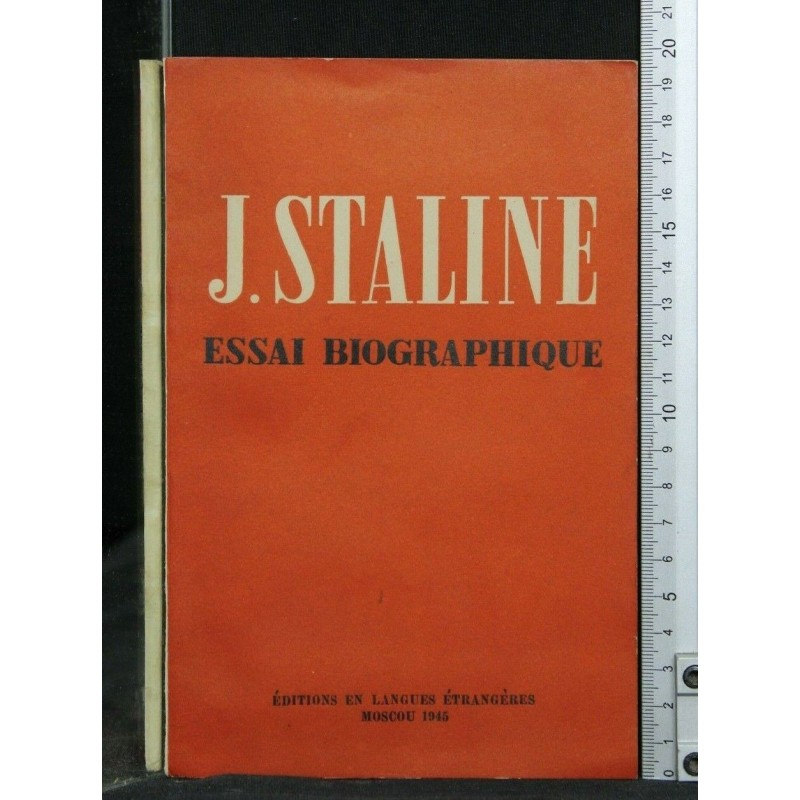 J. STALINE ESSAI BIOGRAPHIQUE