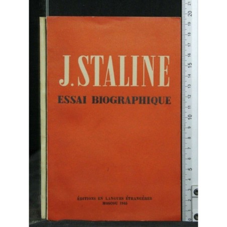 J. STALINE ESSAI BIOGRAPHIQUE