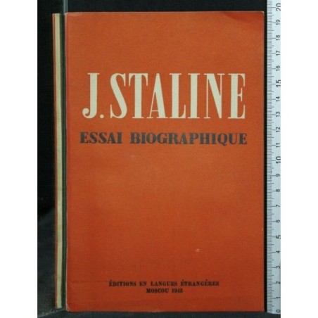 J. STALINE ESSAI BIOGRAPHIQUE