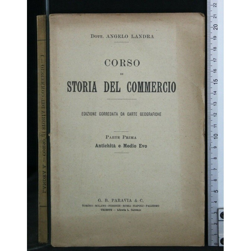 CORSO DI STORIA DEL COMMERCIO PARTE PRIMA E SECONDA