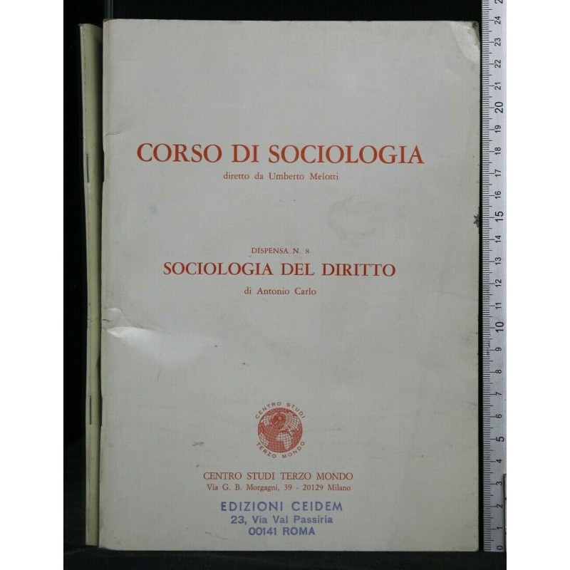 CORSO DI SOCIOLOGIA DISPENSA N°8