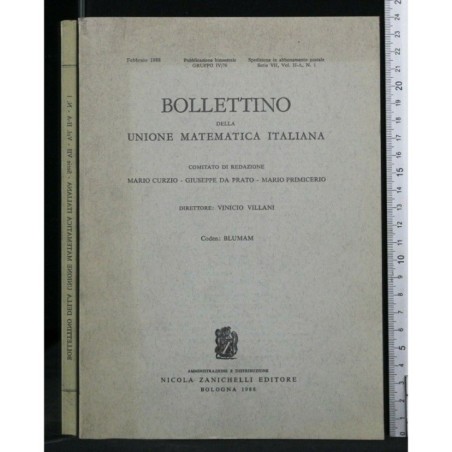 BOLLETTINO DELLA UNIONE MATEMATICA ITALIANA