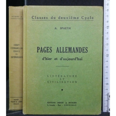 PAGES ALLEMANDES D'HIER ET D'AUJOURD'HUI