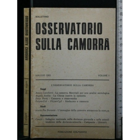 OSSERVATORIO SULLA CAMORRA MAGGIO 1983, VOL. 1