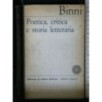 POETICA, CRITICA E STORIA LETTERARIA