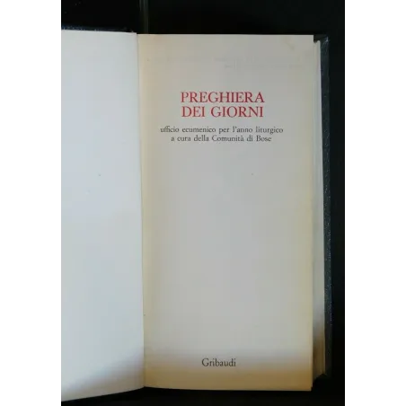 PREGHIERA DEI GIORNI