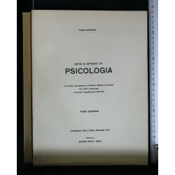 NOTE E APPUNTI DI PSICOLOGIA PRIMA PARTE