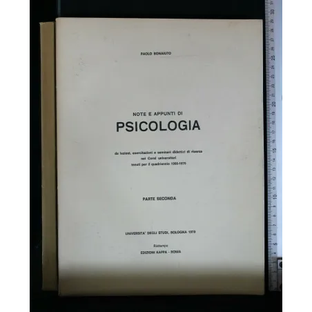 NOTE E APPUNTI DI PSICOLOGIA PRIMA PARTE